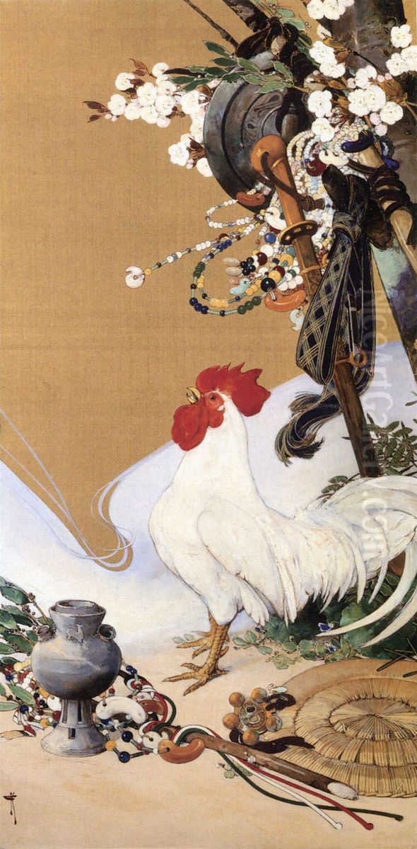 Founding of the Nation Oil Painting by Kawamura Kiyoo