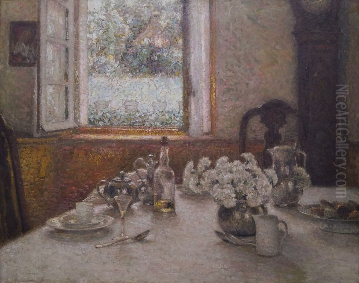 Le Dessert Oil Painting by Henri Le Sidaner