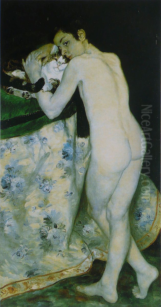 Le Garcon au chat Oil Painting by Pierre Auguste Renoir