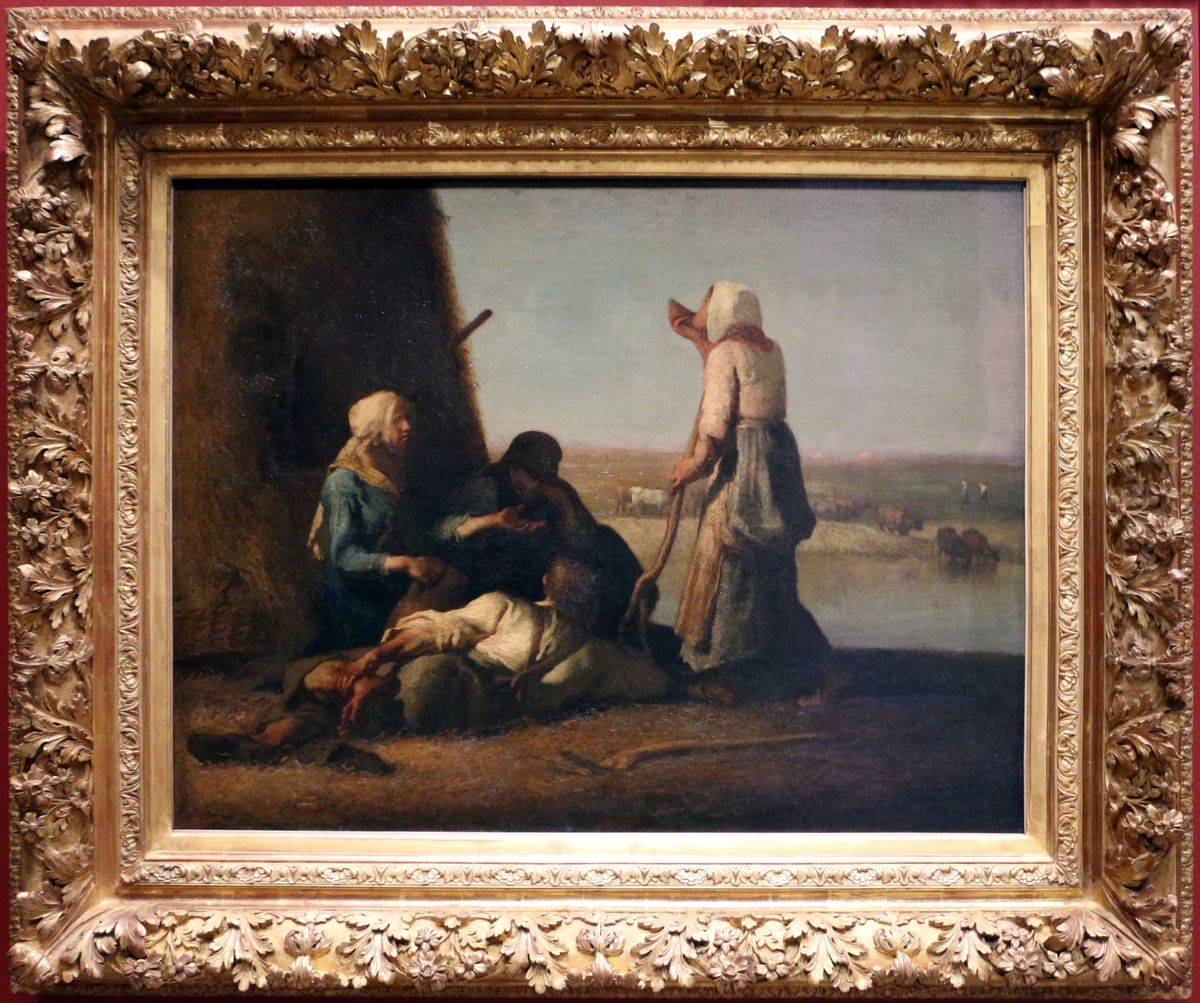 Le repos des faneurs Oil Painting by Jean-Francois Millet