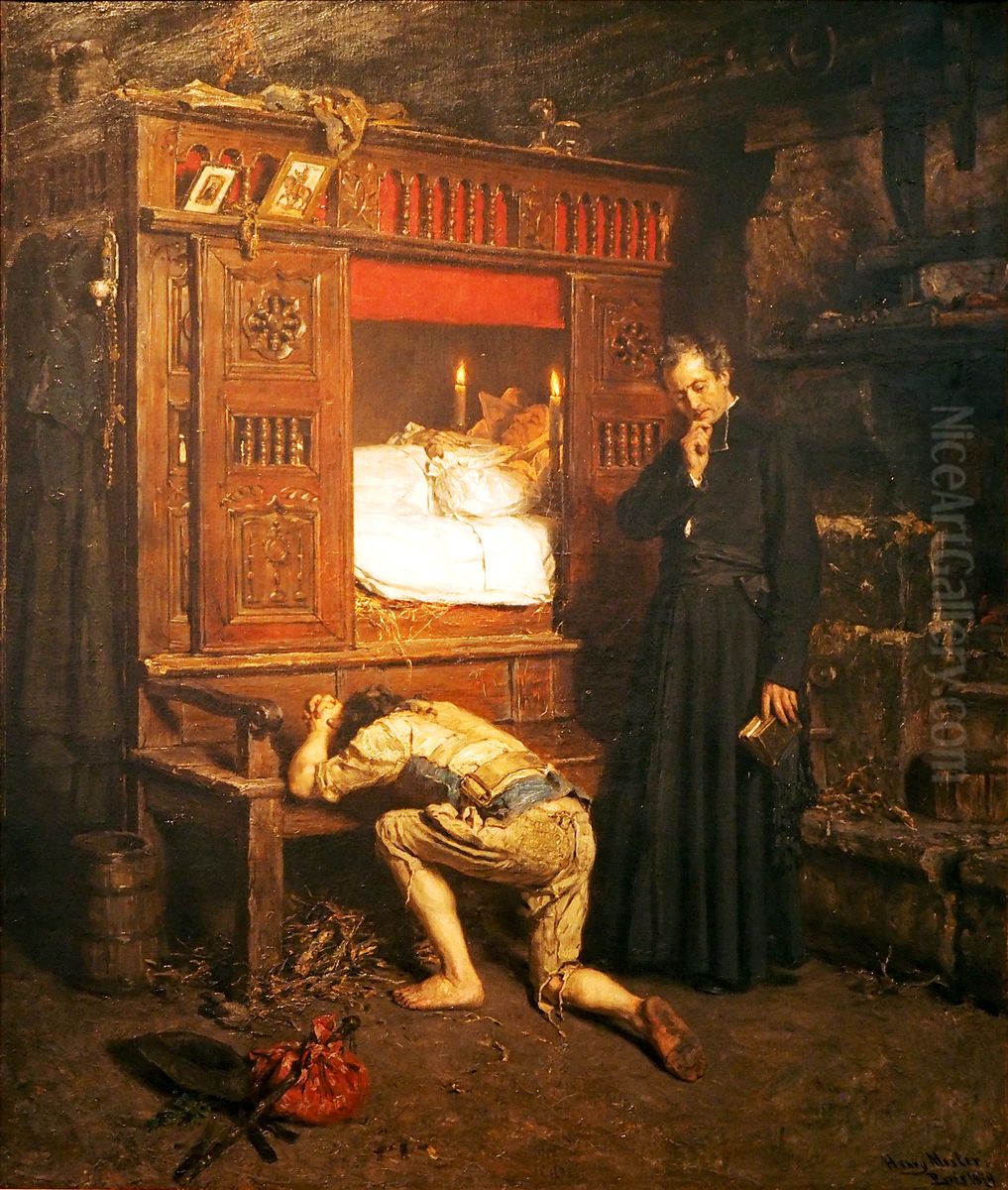 Le retour du fils prodigue Oil Painting by Henry Mosler