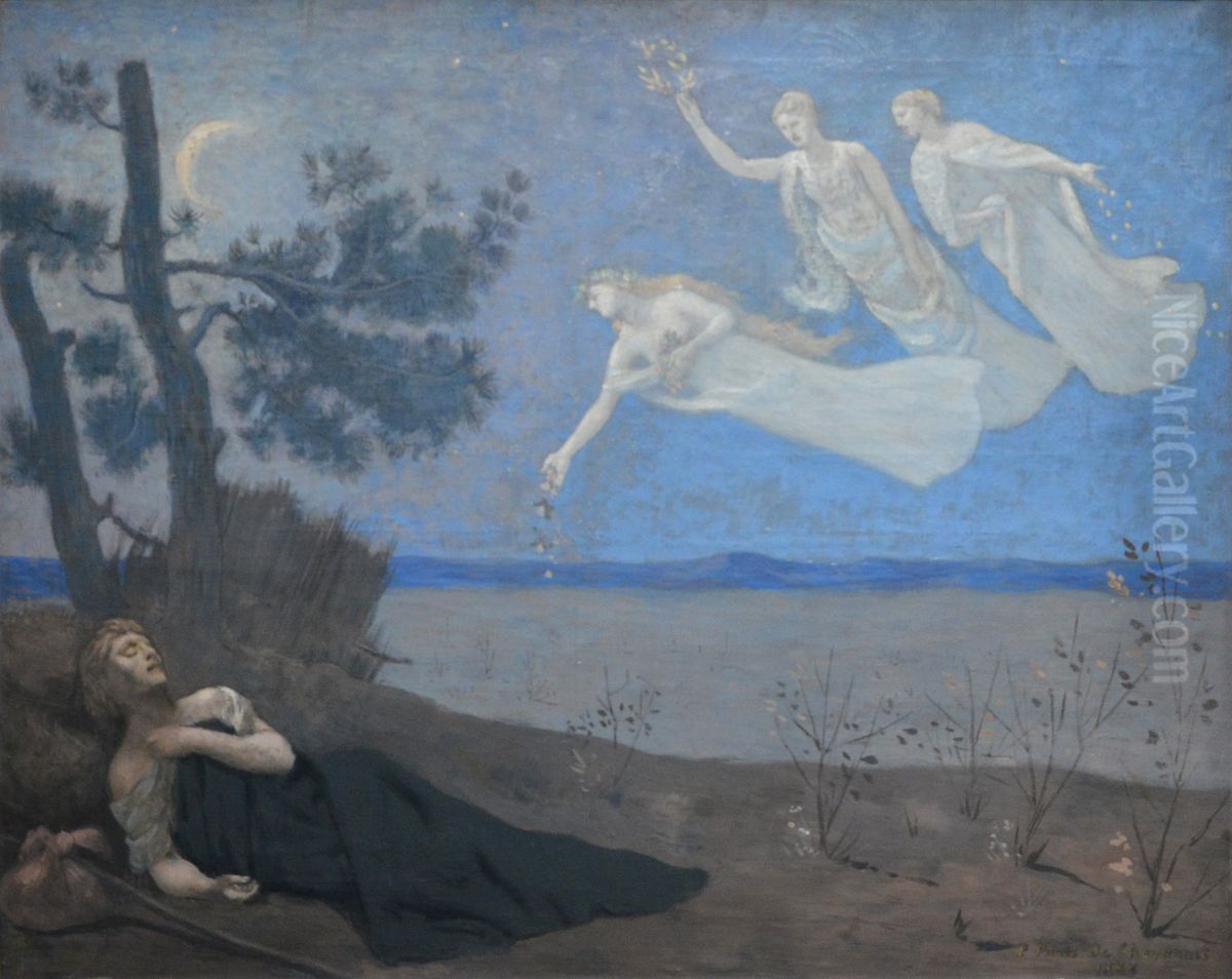 Le Reve Oil Painting by Pierre Puvis de Chavannes