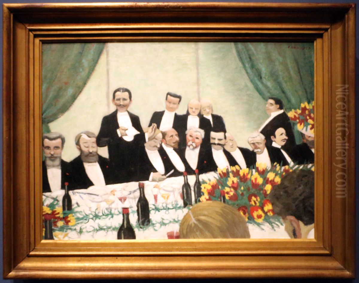 Le toast Oil Painting by Felix Vallotton