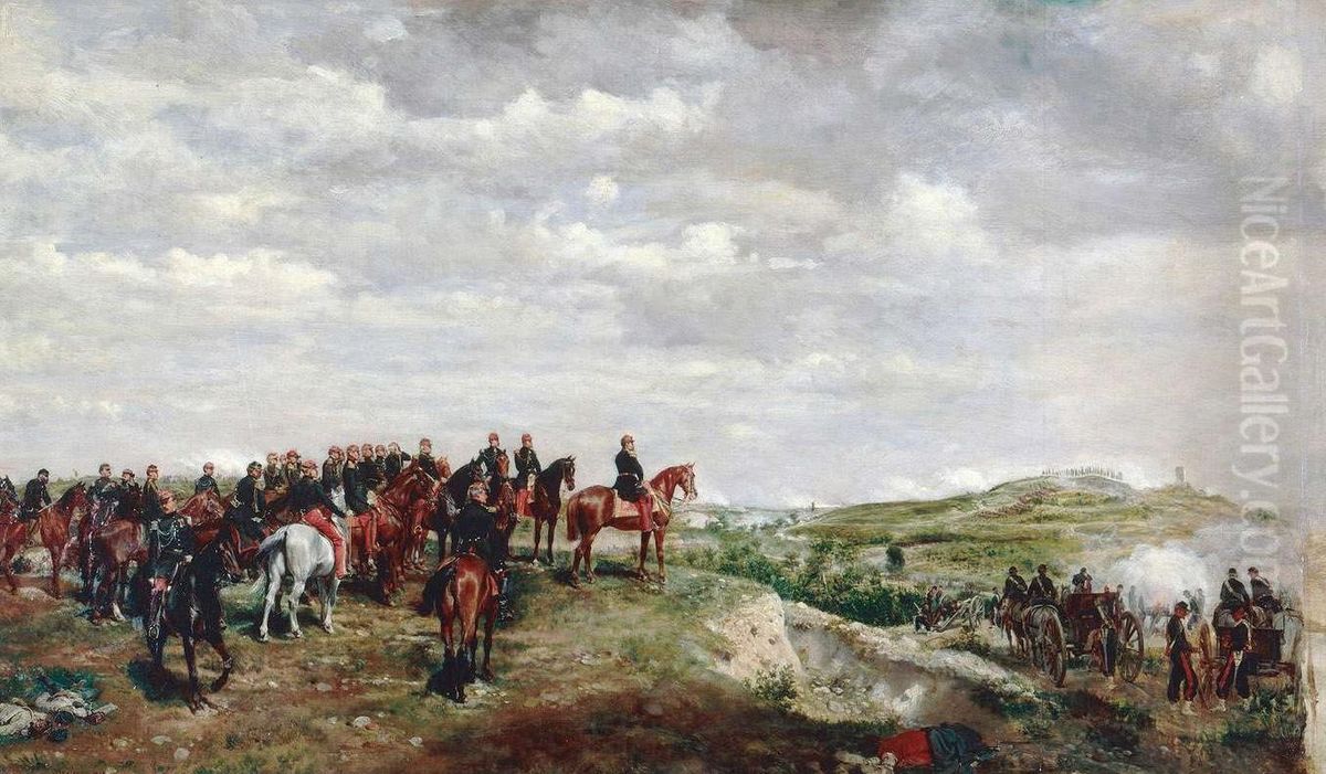 Napoleon IIIat theBattle of Solferino Oil Painting by Jean-Louis-Ernest Meissonier