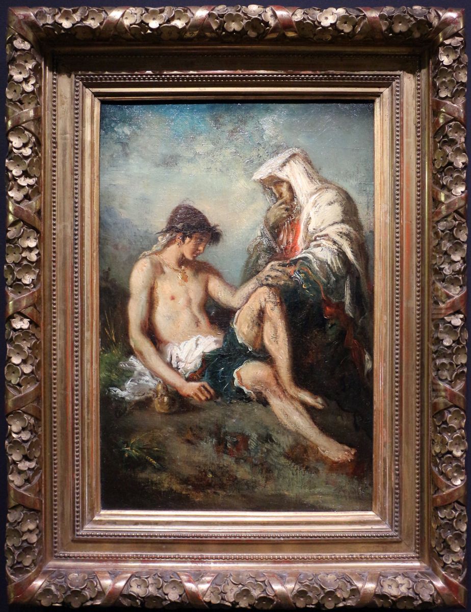 L'enfance de Sixte-Quint Oil Painting by Gustave Moreau