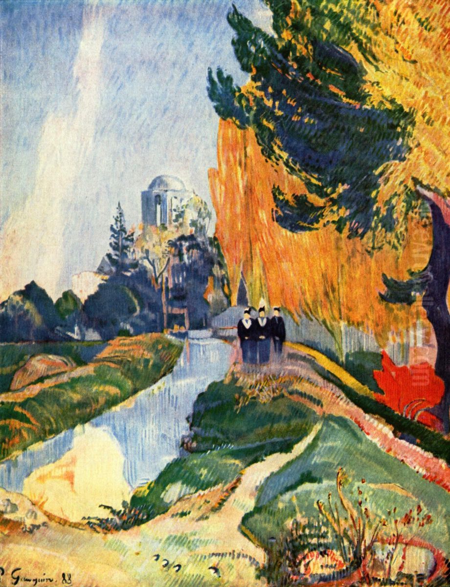 Les Alyscamps Oil Painting by Paul Gauguin