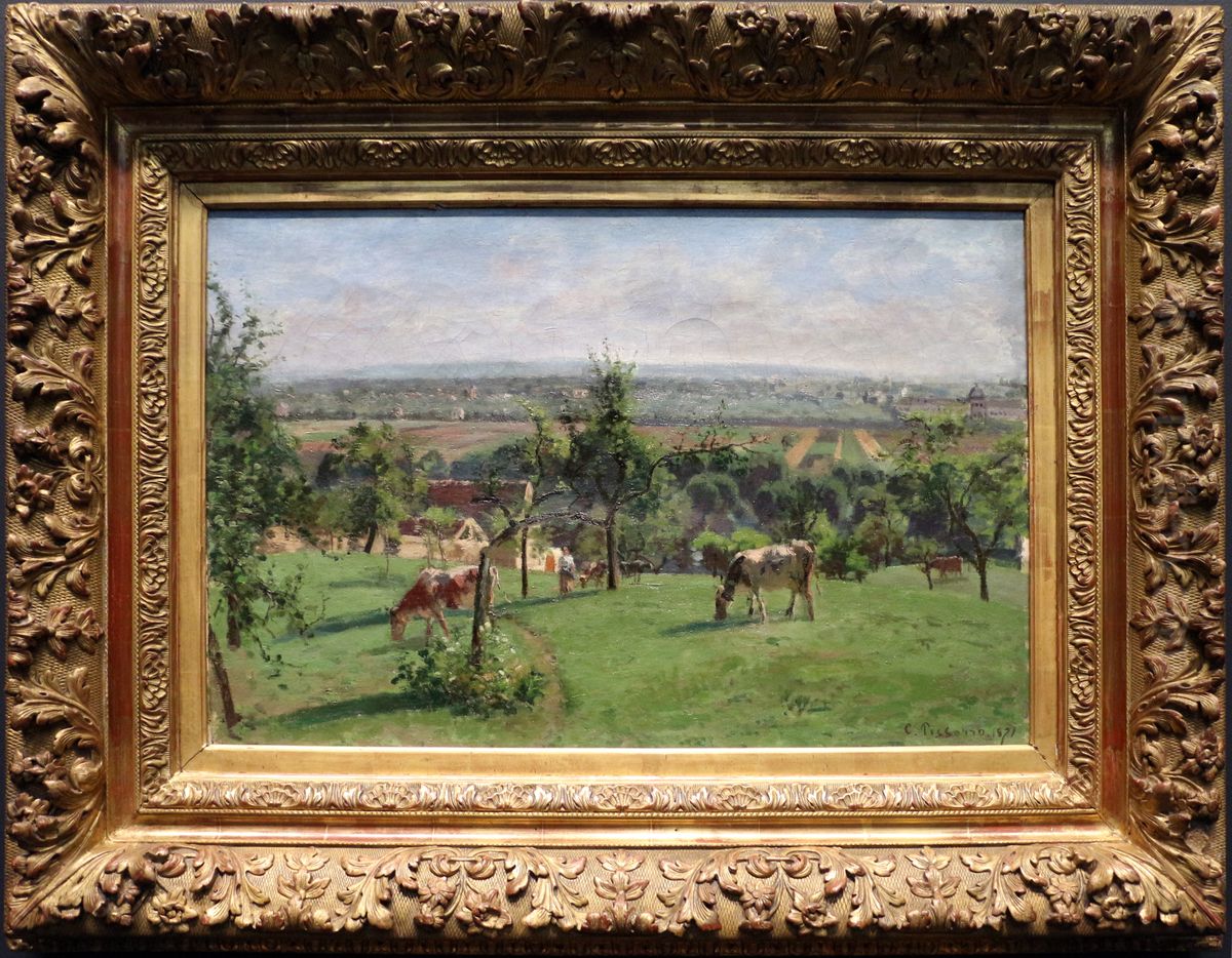 The hillsides of Vesinet Oil Painting by Camille Pissarro