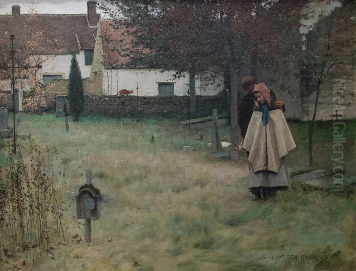 Les orphelins Oil Painting by Louis Welden Hawkins