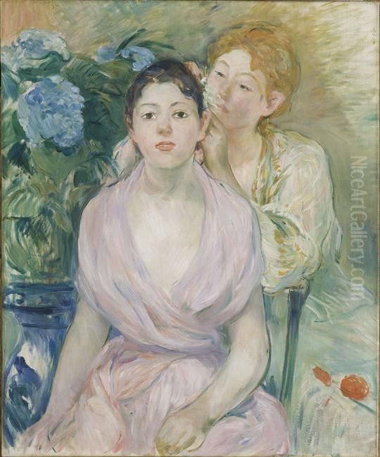 The Hydrangea Oil Painting by Berthe Morisot