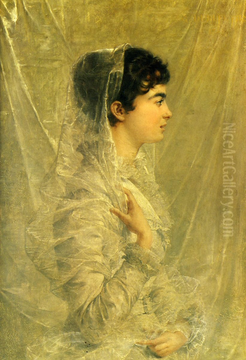 Madame Guillaume Dubufe Oil Painting by Guillaume Dubufe
