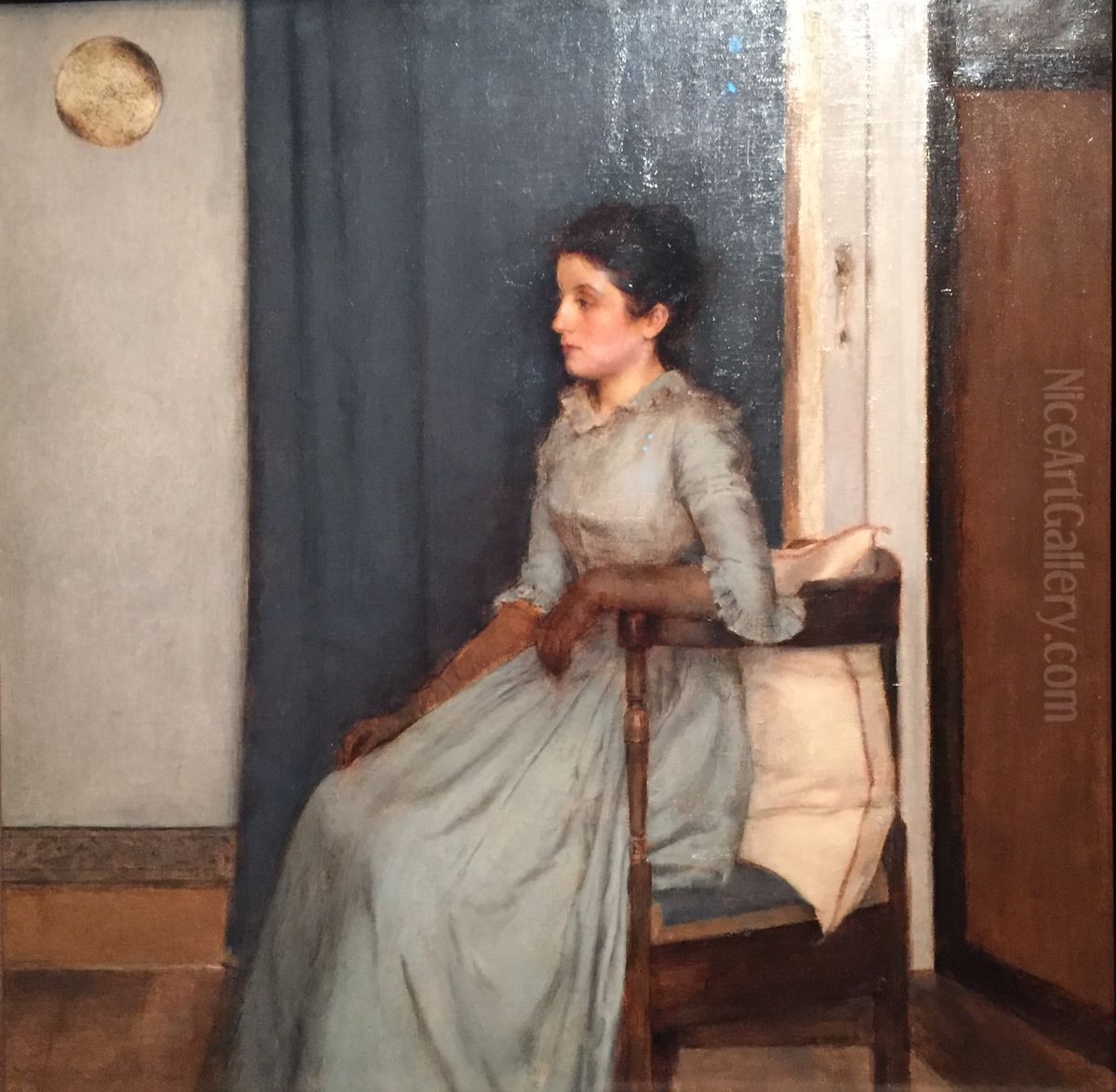 Marie Monnom Oil Painting by Fernand Khnopff