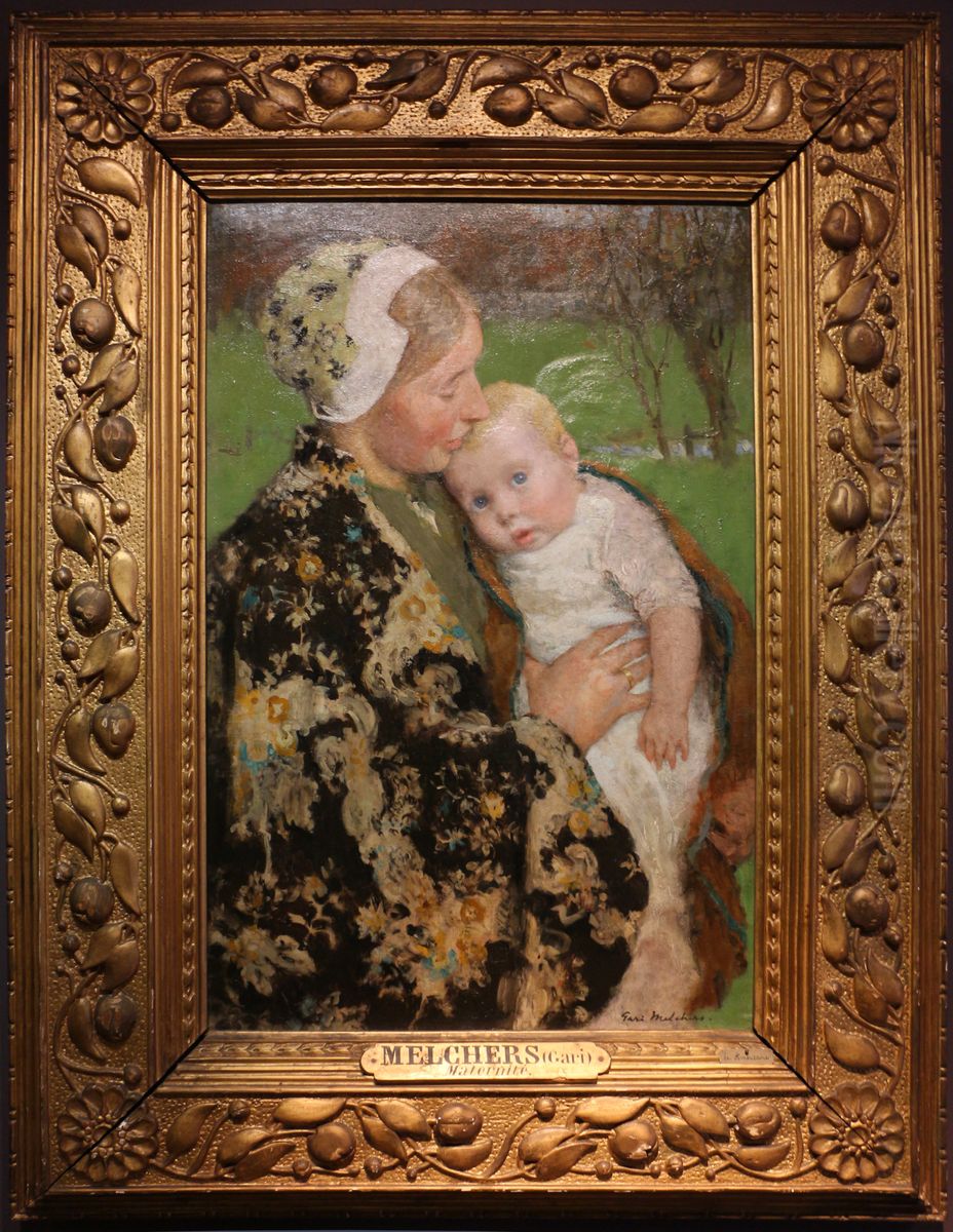 Maternite Oil Painting by Gari Julius Melchers