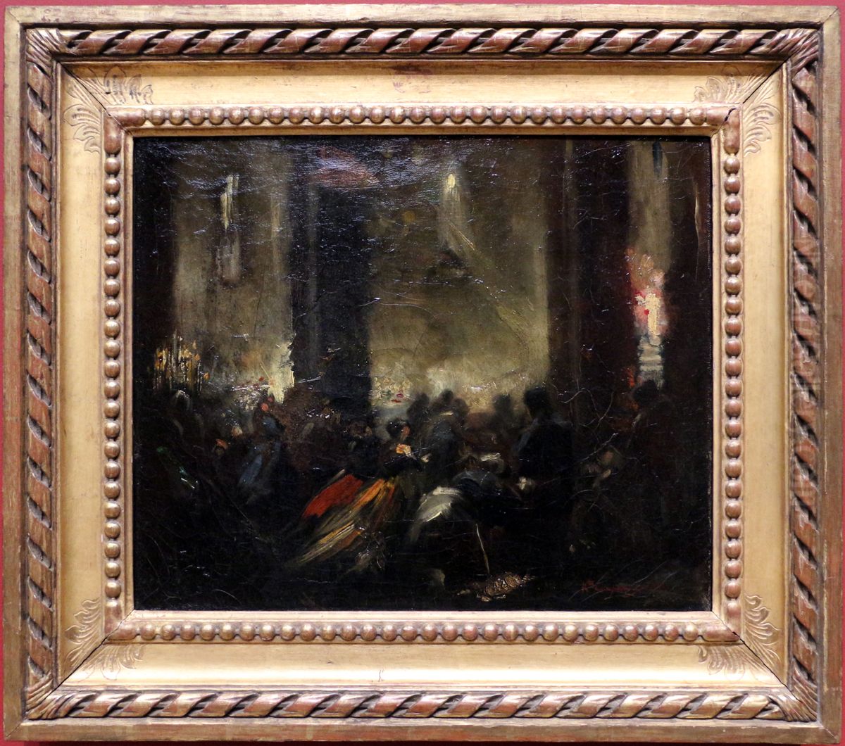 celebrazione dell'eucarestia (messa di mezzanotte a roma) Oil Painting by Jean-Baptiste Carpeaux