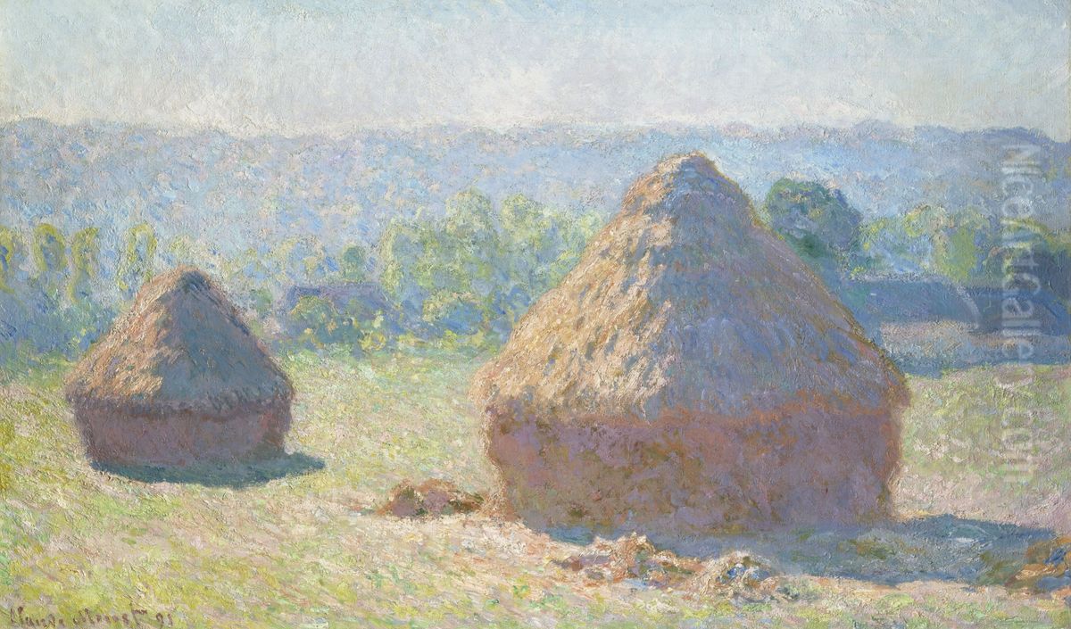 Haystacks, end of Summer Oil Painting by Claude Oscar Monet