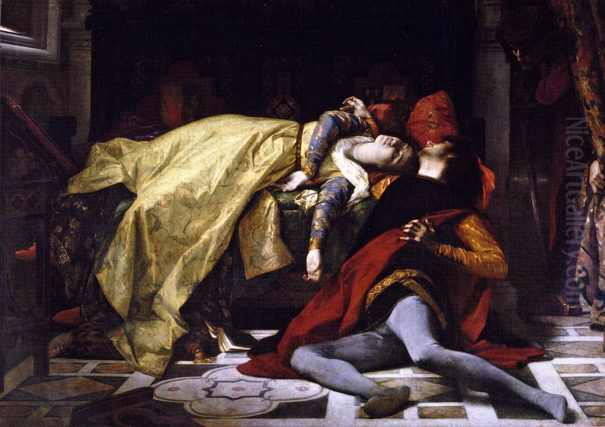 Death of Francesca da Rimini and of Paolo Malatesta Oil Painting by Alexandre Cabanel