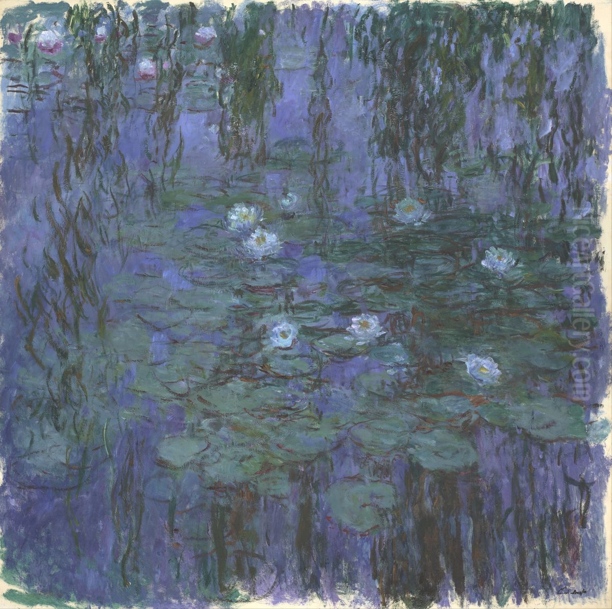 Blue Water Lilies Oil Painting by Claude Oscar Monet