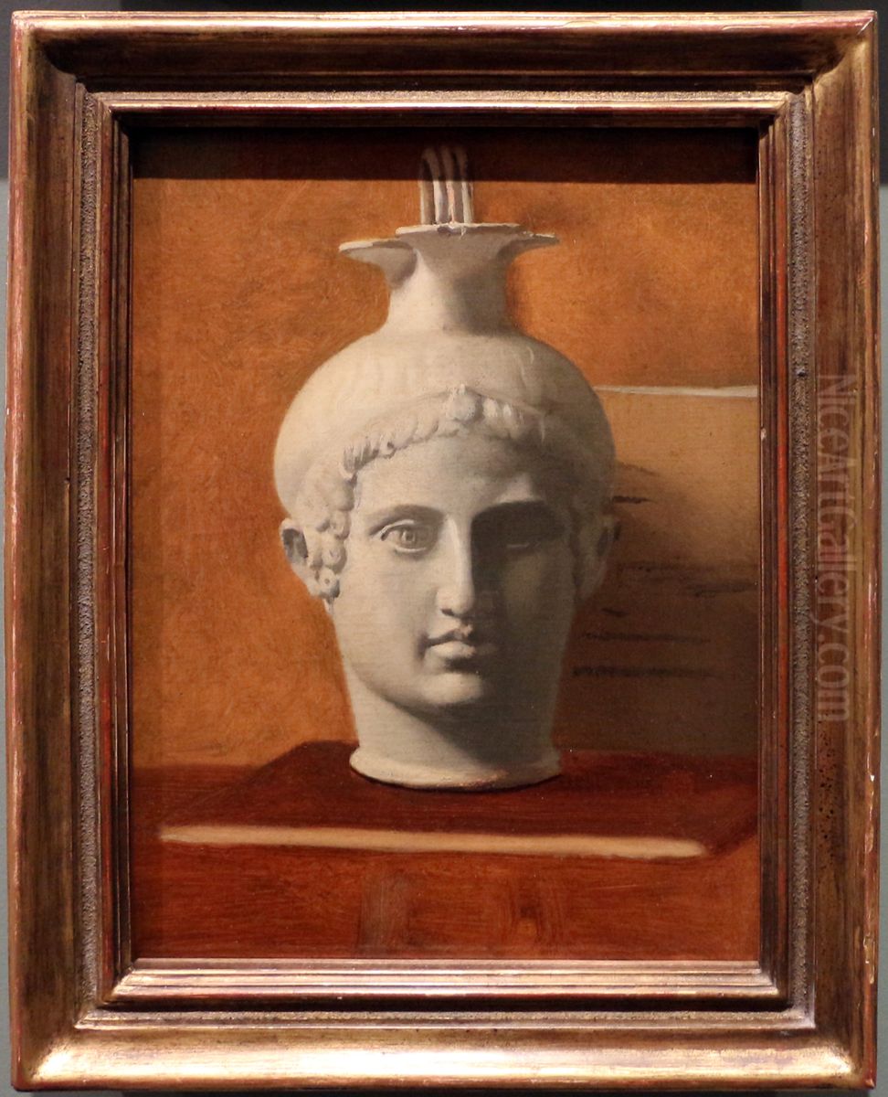 oinochoe a forma di testa di giovane Oil Painting by Edgar Degas