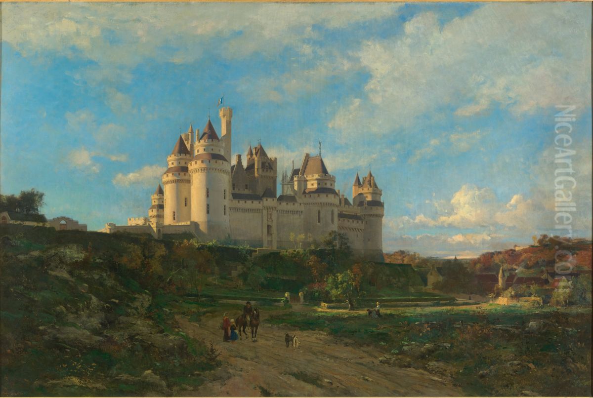 Le Chateau de Pierrefonds Oil Painting by Emmanuel Lansyer