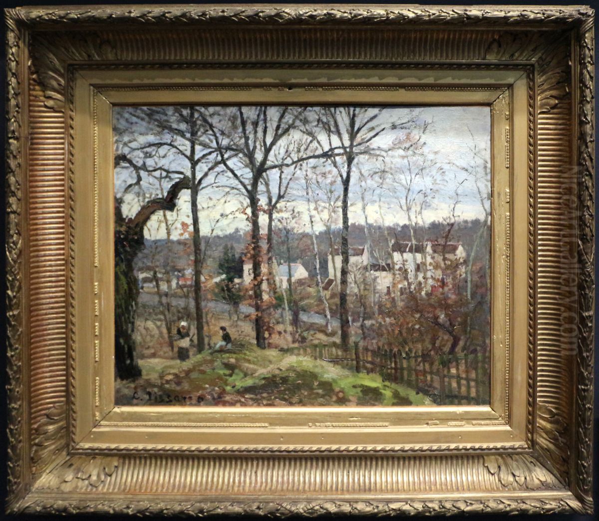 paesaggio invernale a louveciennes Oil Painting by Camille Pissarro