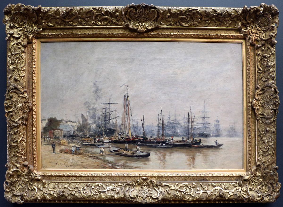 il porto di bordeaux Oil Painting by Eugene Louis Boudin
