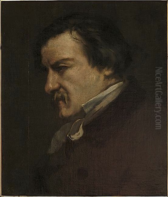 Portrait of Champfleury Oil Painting by Gustave Courbet
