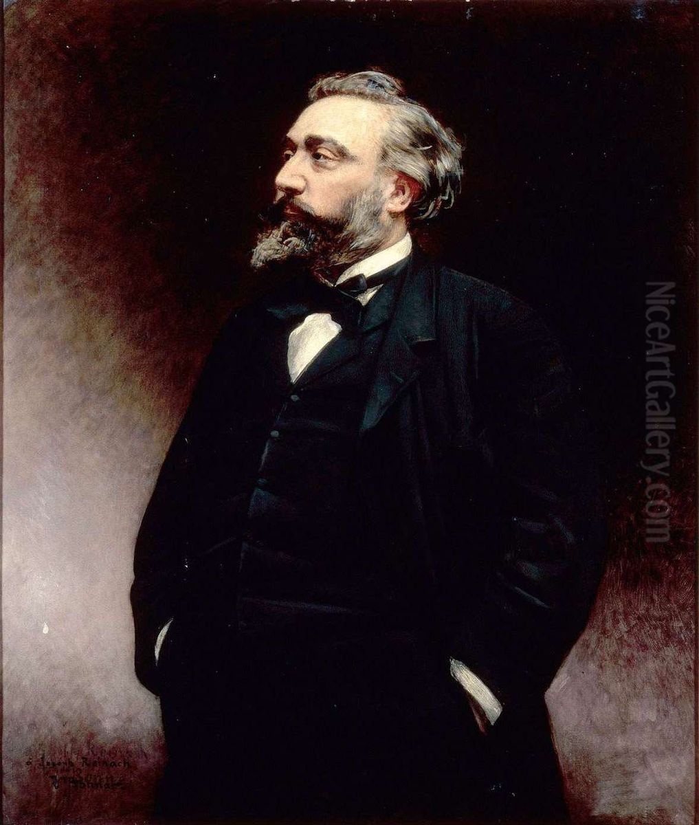 Portrait de Leon Gambetta Oil Painting by Leon Bonnat