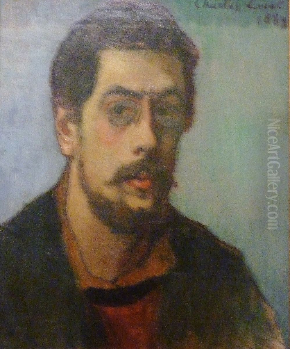 Portrait de l'artiste Oil Painting by Charles Laval