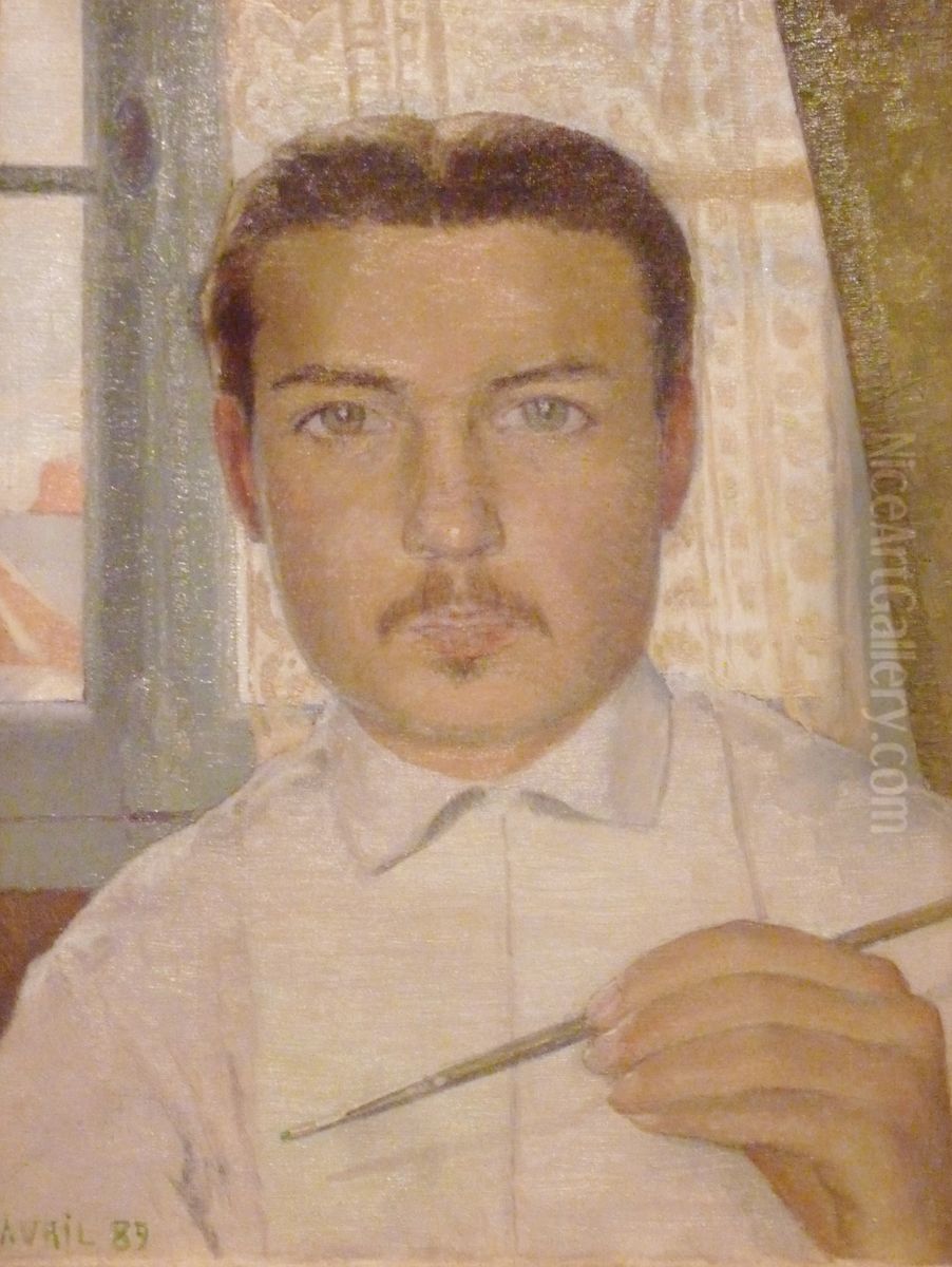 Portrait de l'artiste a l'age de 18 ans Oil Painting by Maurice Denis