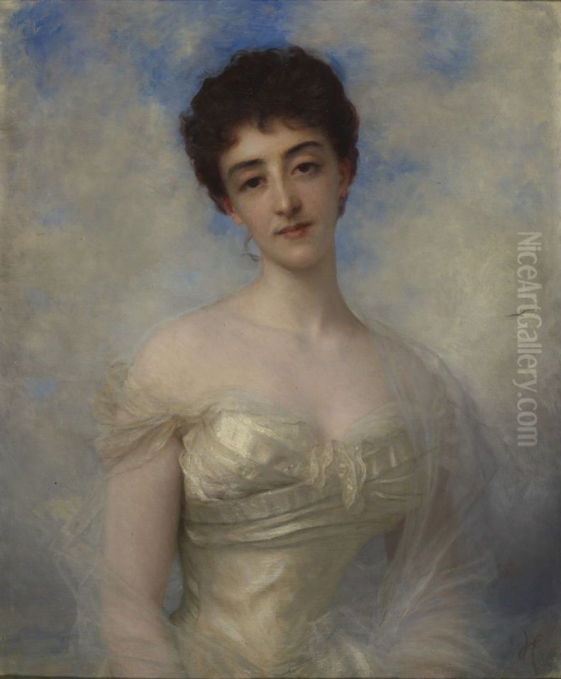 Lily Schneider, Countess of Ganay Oil Painting by Ernest Hebert