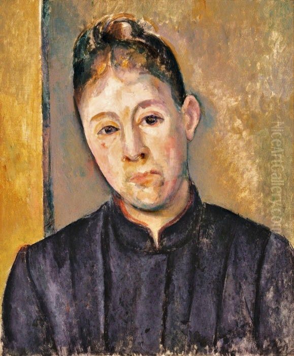 Portrait de Madame Cezanne Oil Painting by Paul Cezanne