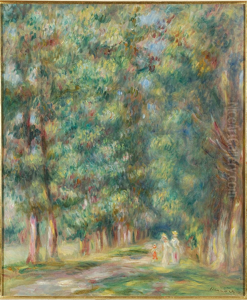 Promenade Undergrowth Oil Painting by Pierre Auguste Renoir