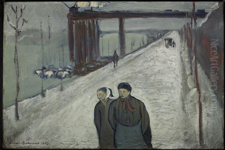 Quai de Clichy sur la Seine Oil Painting by Emile Bernard