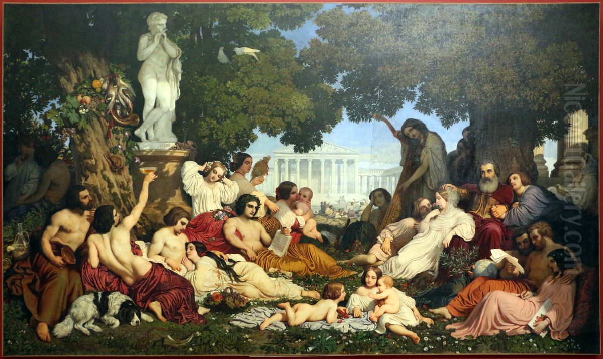 sogno di felicita Oil Painting by Dominique Papety