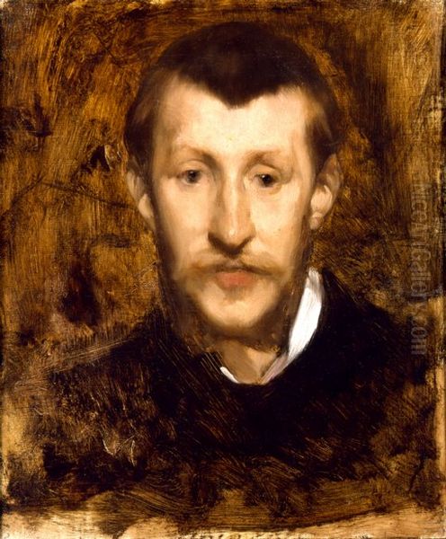 Roger Marx Oil Painting by Eugene Carriere