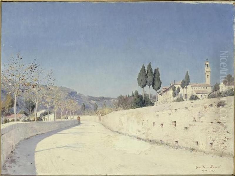 Route blanche de Provence Oil Painting by Cyrille Besset