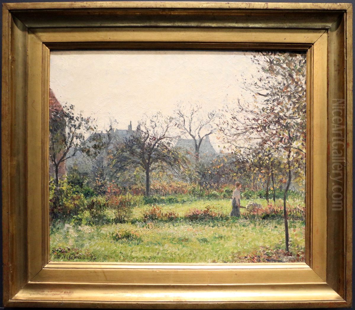 mattinata d'autunno, giardino d'eragny Oil Painting by Camille Pissarro