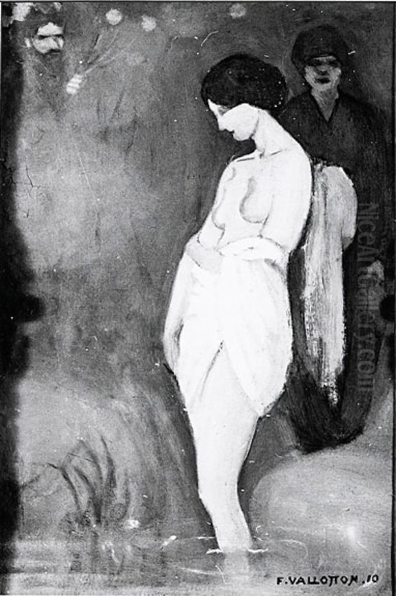Bathsheba at her bath Oil Painting by Felix Vallotton