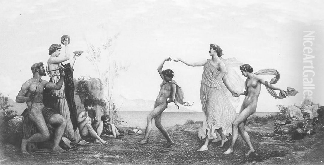 Terpsichore Oil Painting by Louis-Frederic Schutzenberger