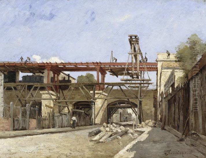 le pont de la rue de la Voute, cours de Vincennes Oil Painting by Paul Desire Trouillebert
