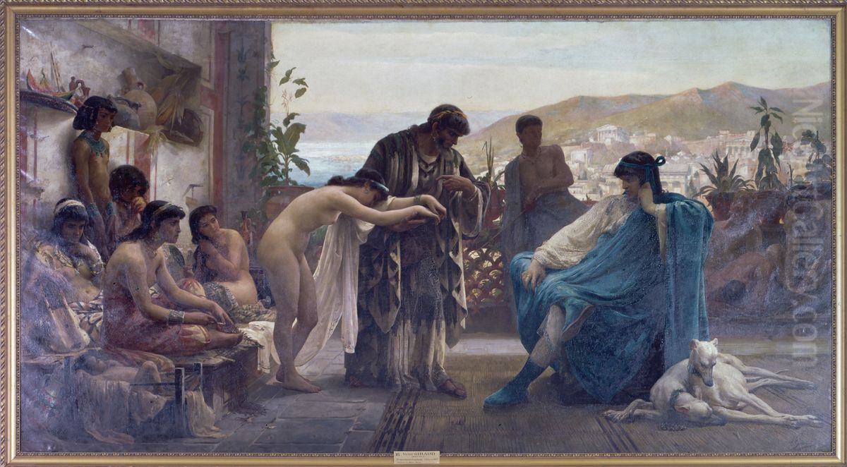 Un marchand d'esclaves Oil Painting by Victor Giraud