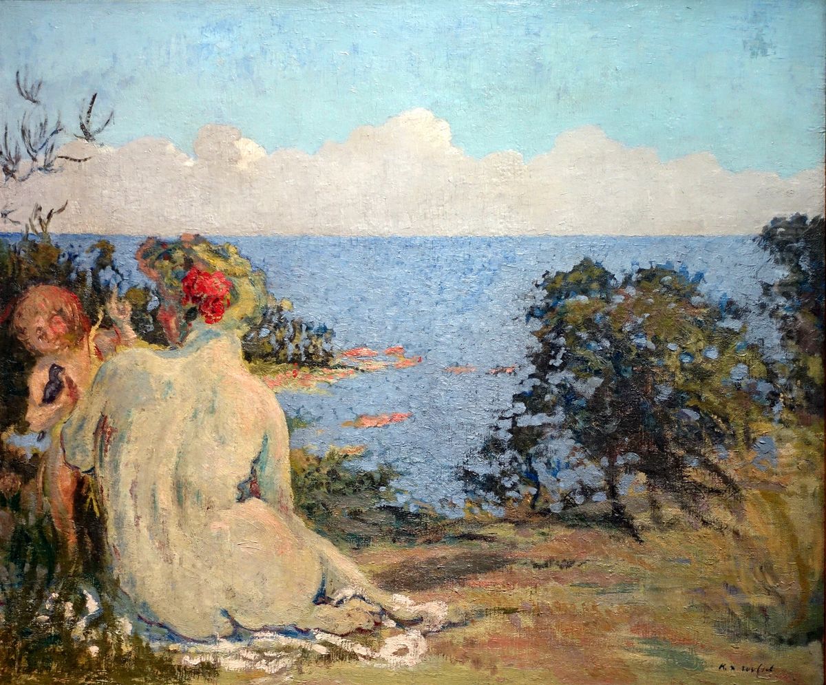 Venus et l'Amour au bord de la mer Oil Painting by Ker-Xavier Roussel
