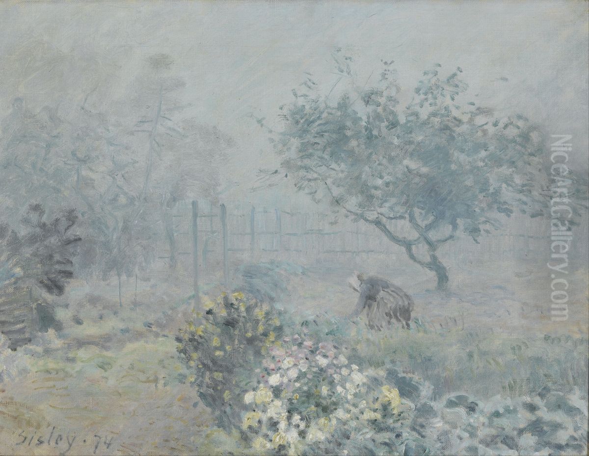 Le Brouillard, Voisins Oil Painting by Alfred Sisley