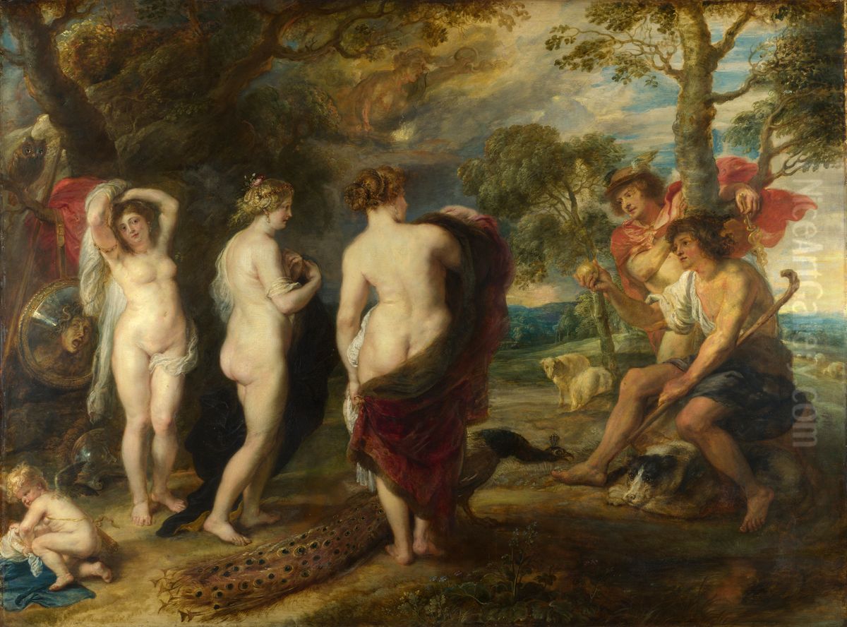 Judgement of Paris Oil Painting by (studio of) Rubens, Peter Paul