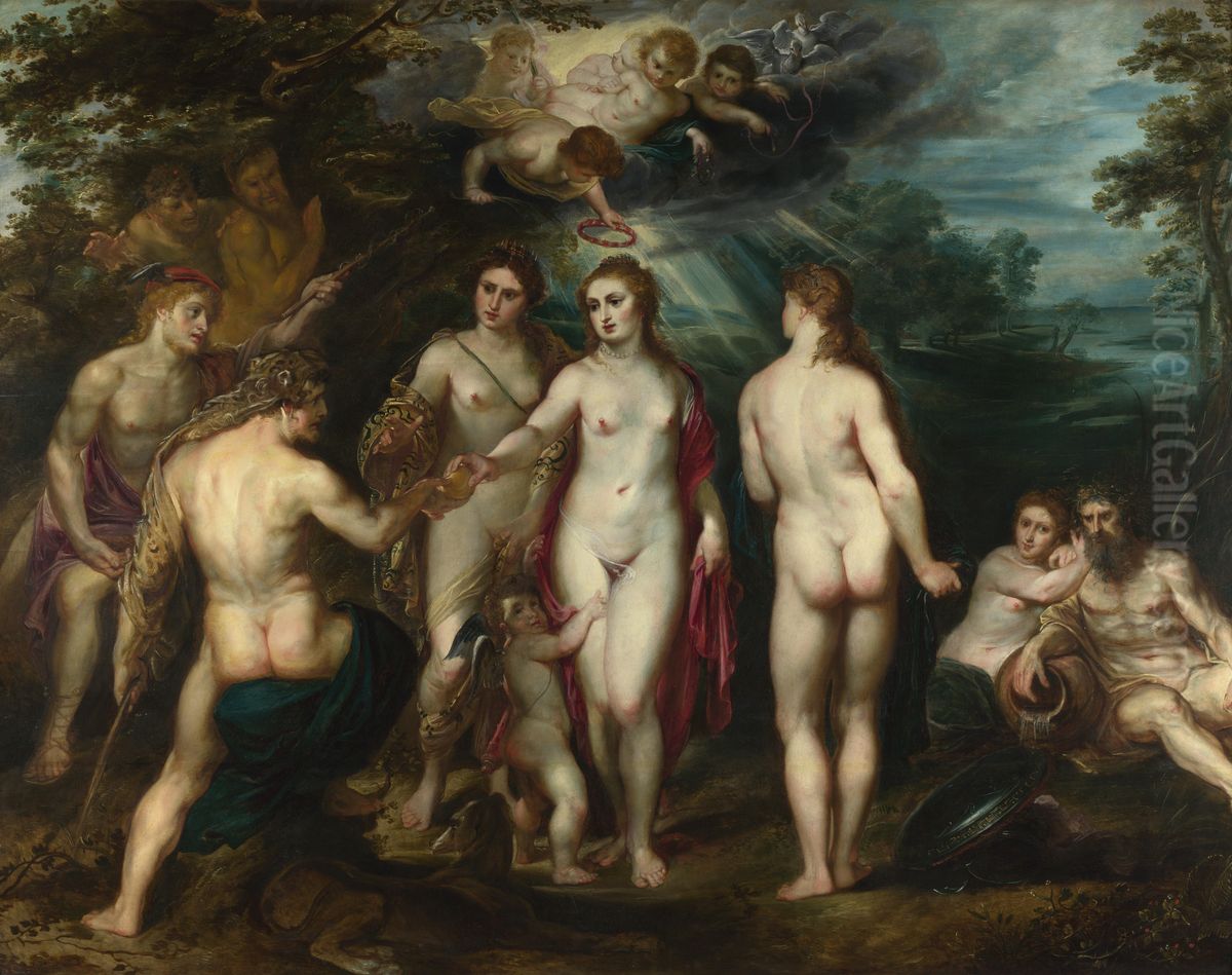 The Judgment of Paris Oil Painting by (studio of) Rubens, Peter Paul