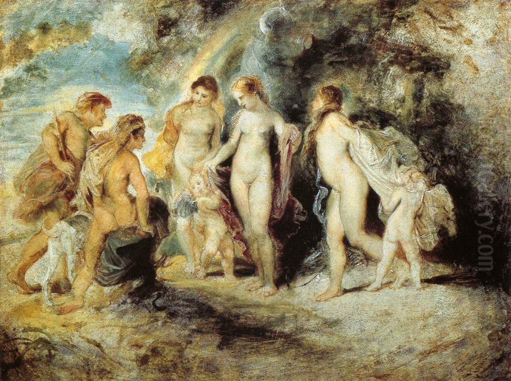 The Judgment of Paris Oil Painting by (studio of) Rubens, Peter Paul