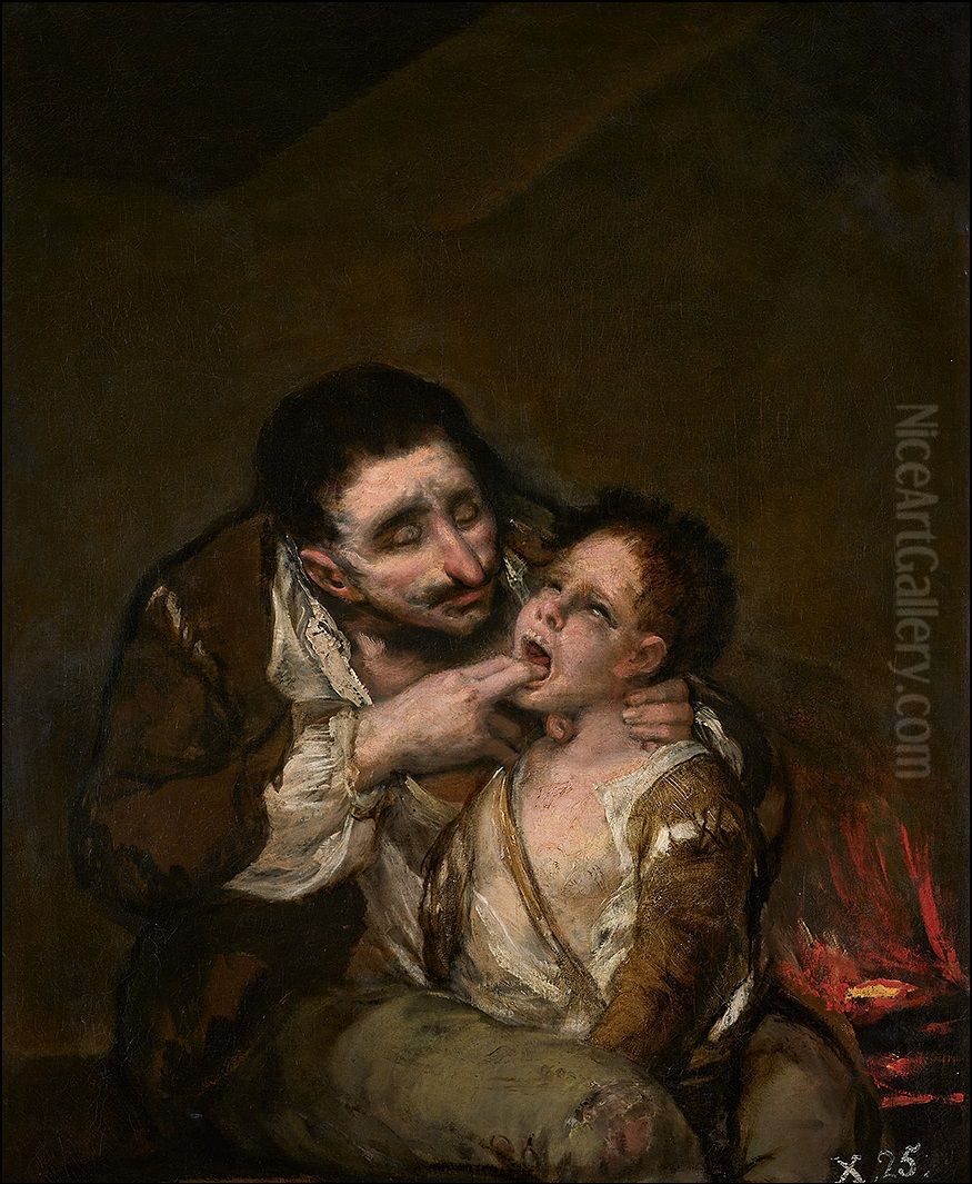 Lazarillo de Tormes Oil Painting by Francisco Goya Fuendetodos