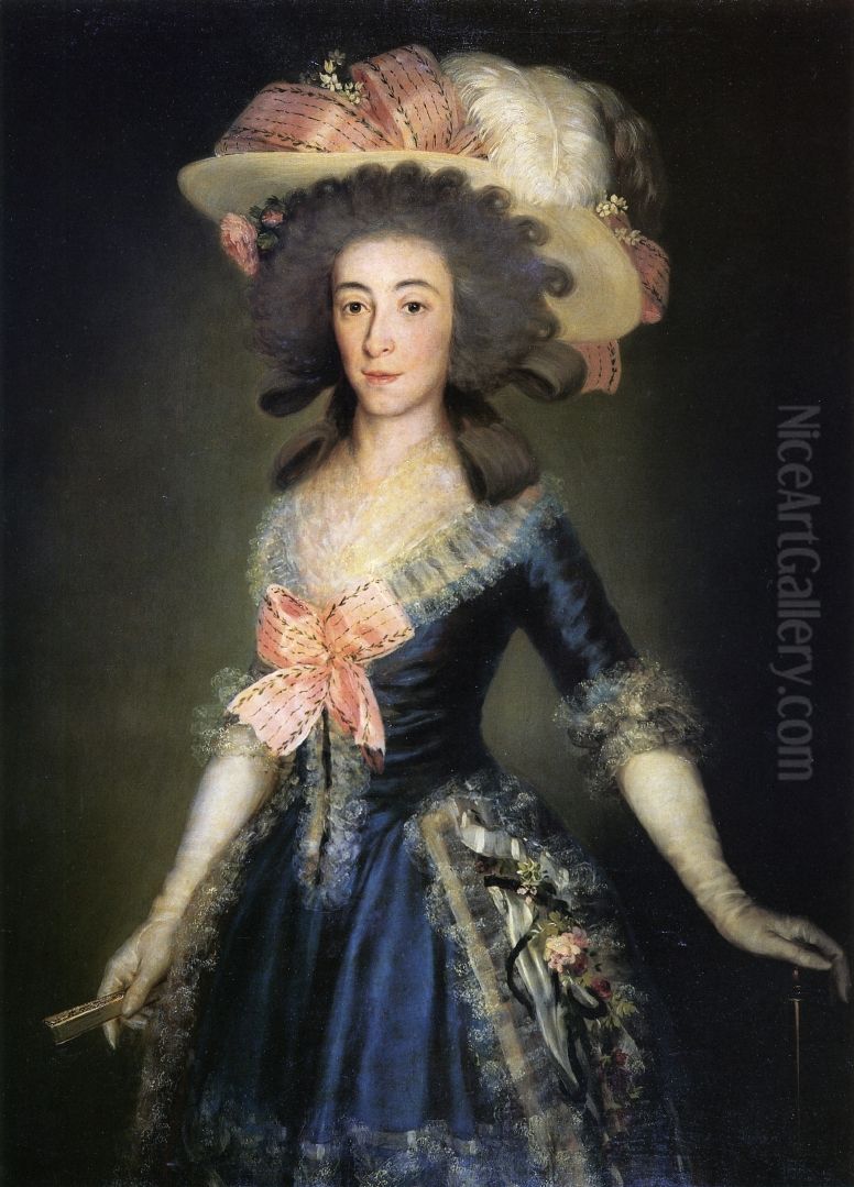 Portrait of the Duchess of Osuna Oil Painting by Francisco Goya Fuendetodos