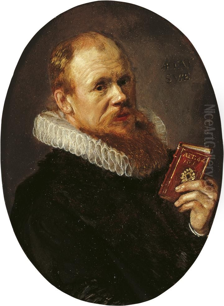 Portret van Theodorus Schrevelius (1572-1653) Oil Painting by Frans Hals