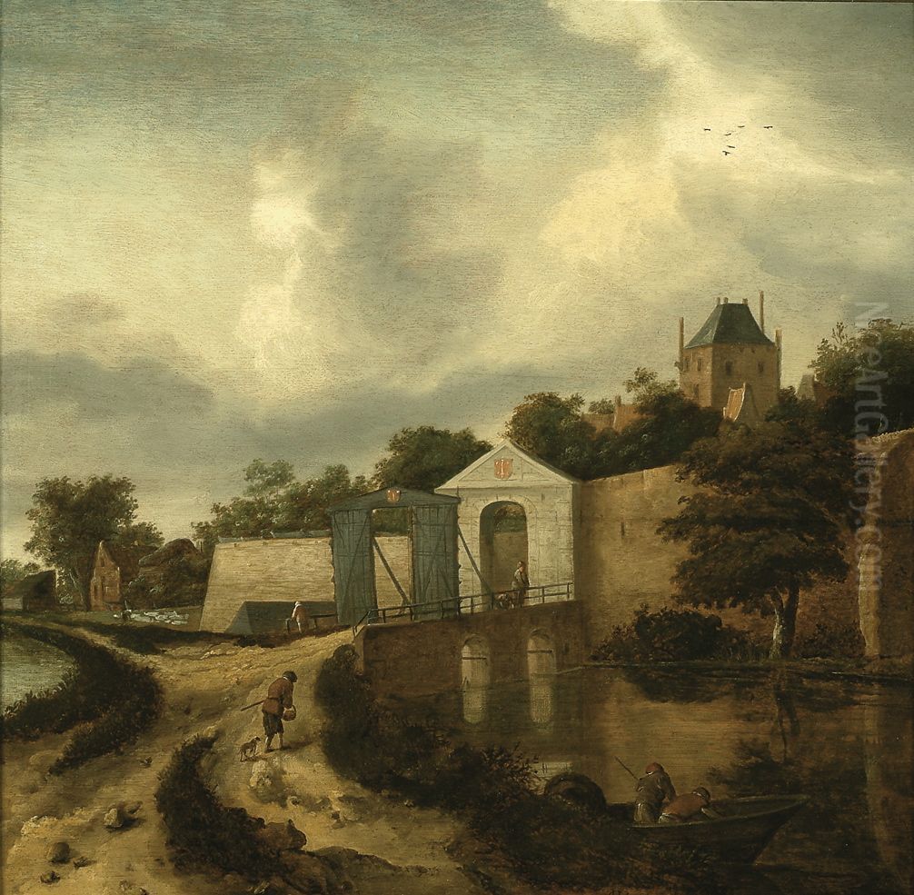 View of Haarlem outside the Zijlpoort Oil Painting by Nicolaes Hals