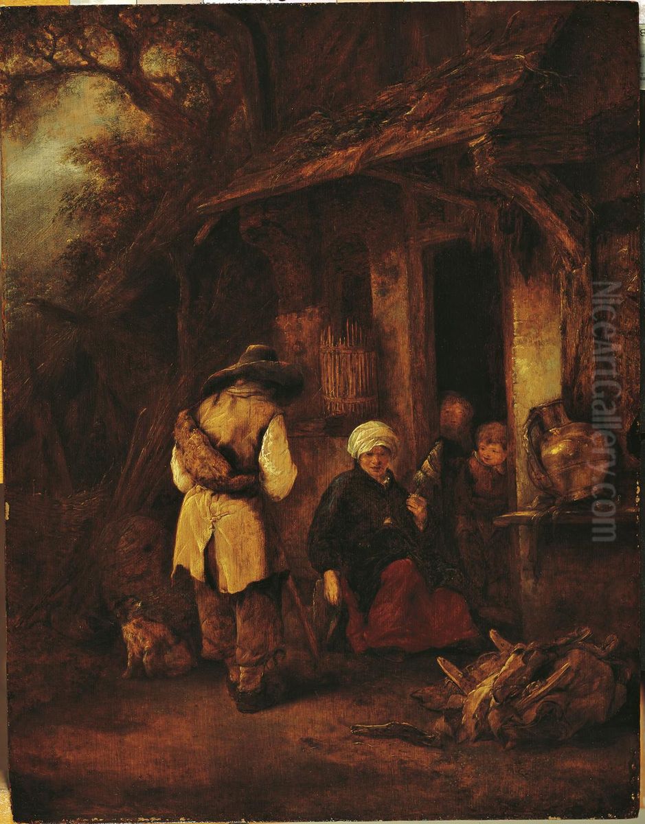 Landloper Oil Painting by Isaac Van Ostade